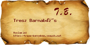 Tresz Barnabás névjegykártya