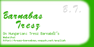 barnabas tresz business card